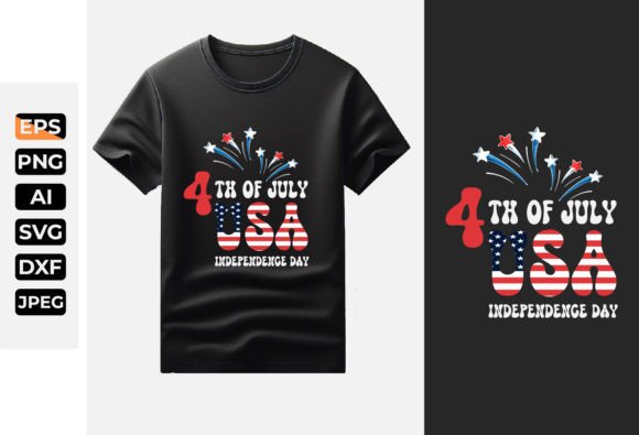4th of July USA Independence Day T-Shirt Graphics