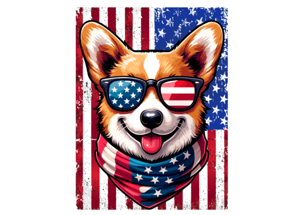 Corgi Dog 4th of July USA Flag T-Shirt: A Graphics Must-Have