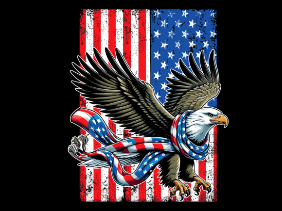 Eagle 4th of July USA Flag Vector: A Versatile T-Shirt Design