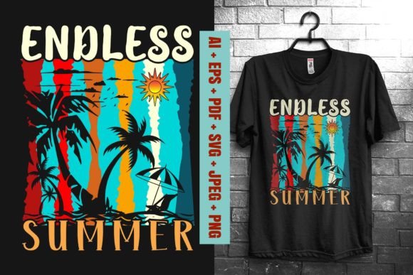 Endless Summer T-Shirt Design: A Versatile Embroidery Gem
