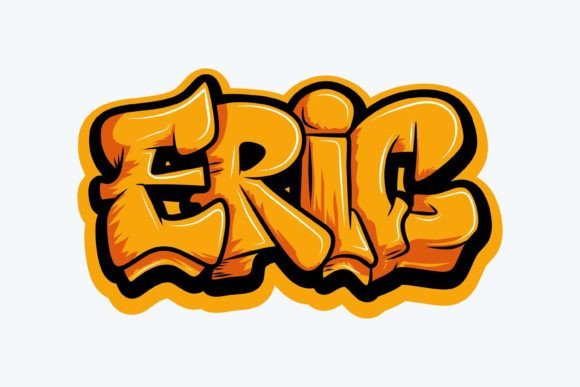Eric: Bold Graffiti Graphics for T-Shirt Designs and Branding