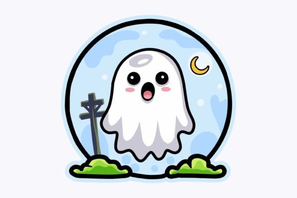Ghost: A Spooky Yet Stylish T-Shirt Design Graphic