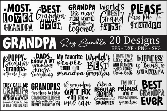 Grandpa SVG Bundle: Perfect for Handmade Crafts and Graphics