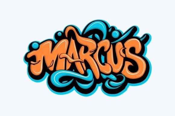 Marcus: A Bold Graffiti Lettering for T-Shirt Designs
