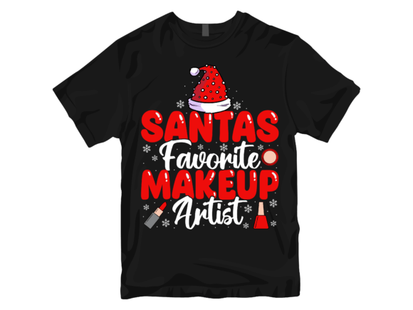 Review: Santa's Favorite Makeup Artist T-Shirt Design